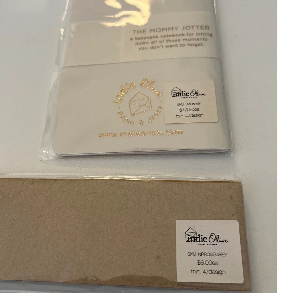 Indie Olive Mommy Jotter Notebook & Weekly Planner Set‎ Beige Gold Foil Journal